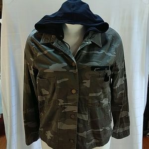 Democracy Camo jacket w/removable hood, XL